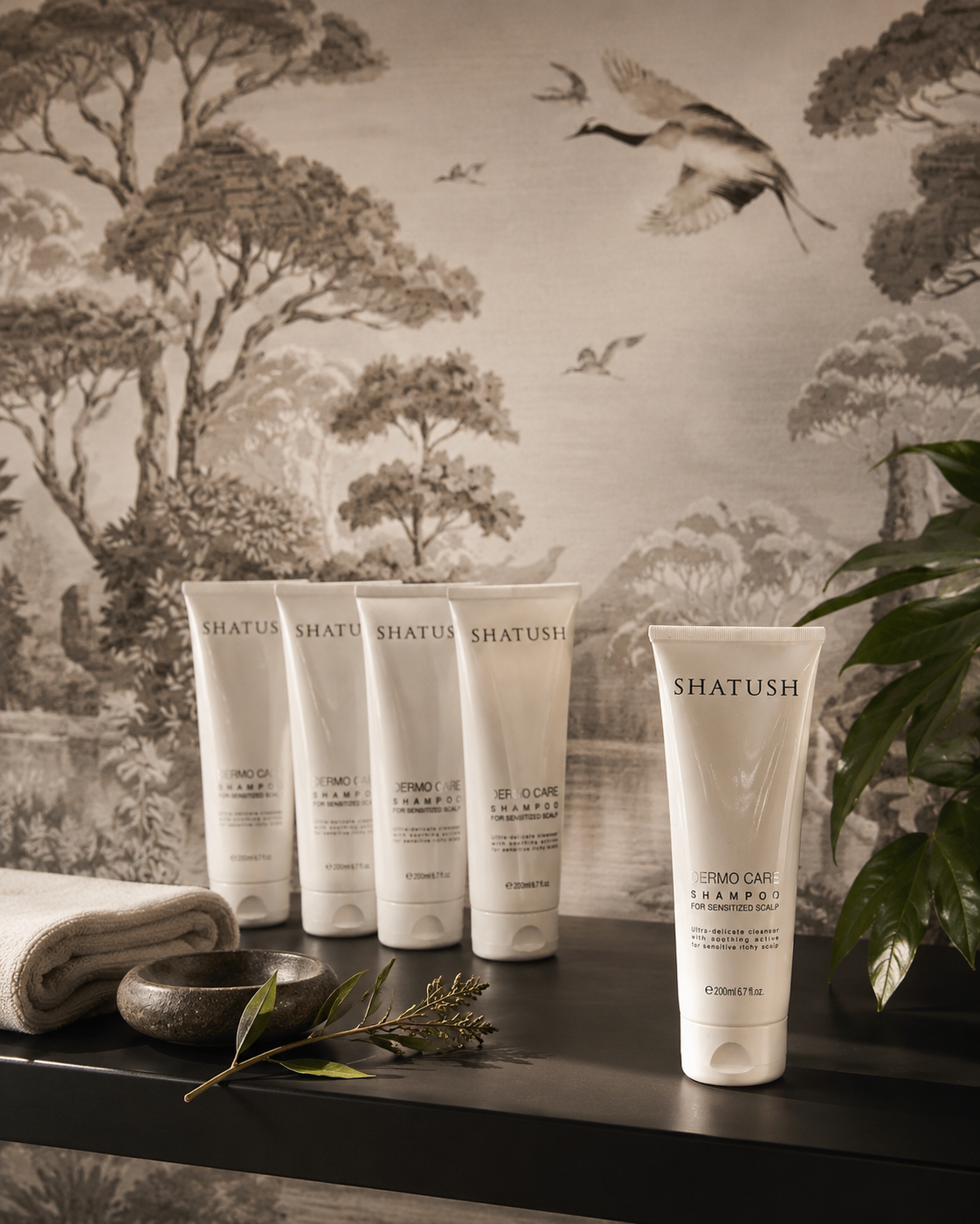 Prodotti professionali SHATUSH Dermo Care Shampoo esposti da MAISON 43